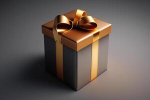 a gift box isolated on solid background photo