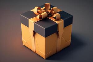 a gift box isolated on solid background photo