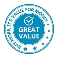 buy more, its great value for money badge, seal, stamp, seal, label, icon, sticker, best value for money vector illustration