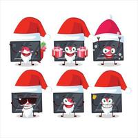 Santa Claus emoticons with video play button cartoon character vector