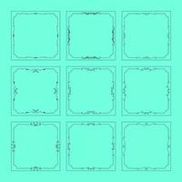 hand drawn outline background and frame vector