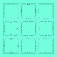 hand drawn outline background and frame vector