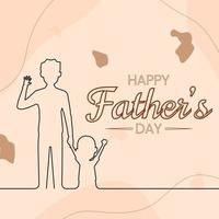 happy father's day post design with art elements and vector file