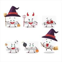 Halloween expression emoticons with cartoon character of air conditioner vector