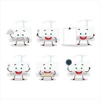 Air conditioner cartoon character with various types of business emoticons vector