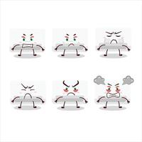 Air conditioner cartoon character with various angry expressions vector