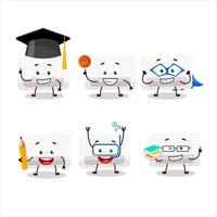 School student of air conditioner cartoon character with various expressions vector