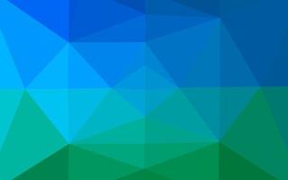 Light Blue, Green vector shining triangular pattern.