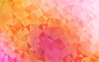 Light Red, Yellow vector polygon abstract background.