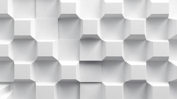 Abstract 3d rendering of white hexagons. Futuristic background photo