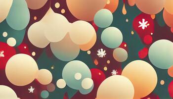 Navidad bandera antecedentes ilustración con copos de nieve, detallado, de colores. generativo ai foto