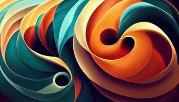 Hypnotic Hues Abstract Wallpaper with a Bold Glowing background. photo