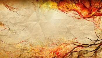 Blue and orange banner design and Abstract newspaper information wallpaper background header. photo