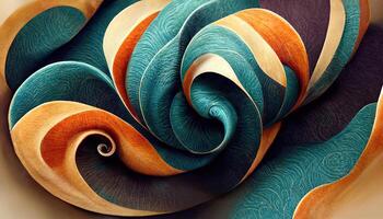 Abstract geometrical concentric swirl background. photo