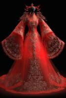 red dress on a mannequin. . photo