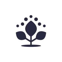 fertilizer and plant icon on white vector