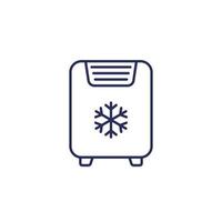 air conditioner, mobile ac line icon on white vector