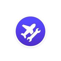 airplane repair service vector icon