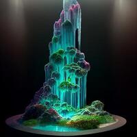 cake made to look like a waterfall. . photo
