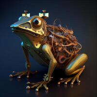 Frog king in a neural network. photo