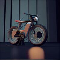 bicicleta inspirado por el imagen tiro de llave generativo ai foto