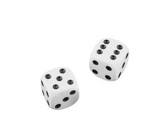 two white dices photo