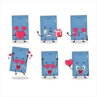 Locker cartoon character with love cute emoticon vector