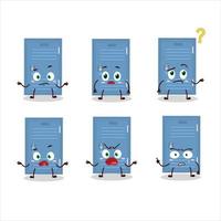 Cartoon character of locker with what expression vector