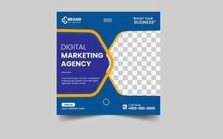 Digital marketing agency social media and post template vector