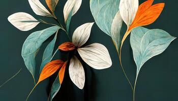 Tropical mural wallpaper. photo