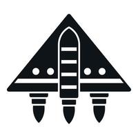 Craft spaceship icon simple vector. Space fire vector