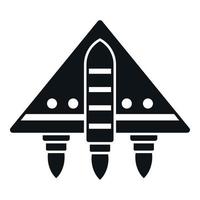 Craft spaceship icon simple vector. Space fire vector