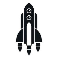 Failure space rocket icon simple vector. Fire speed vector