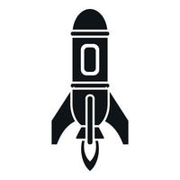 Start spaceship icon simple vector. Space launch vector