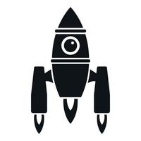 Rocket startup icon simple vector. Fire start vector