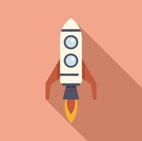 Engine rocket launch icon flat vector. Space start vector