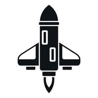 Rocket launch icon simple vector. Start ship vector