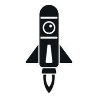 Sky shuttle icon simple vector. Space fire vector