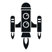 Spaceship icon simple vector. Rocket space vector