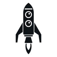 Engine rocket launch icon simple vector. Space start vector