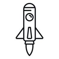 Spacecraft launch icon outline vector. Space rocket vector