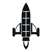 Start rocket space icon simple vector. Fire launch vector