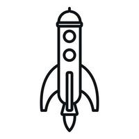 Project rocket icon outline vector. Space launch vector
