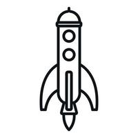 Project rocket icon outline vector. Space launch vector