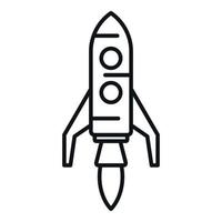 Engine rocket launch icon outline vector. Space start vector