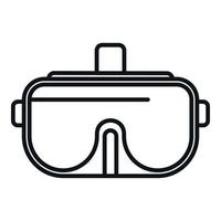 Vr headset icon outline vector. Game mask vector