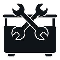 Work toolbox icon simple vector. Repair service vector