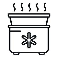 Ice freezer icon outline vector. Repair service vector