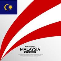 Malasia independencia día diseño vector adecuado para póster, social medios de comunicación, bandera, volantes y fondo