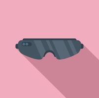 fuerte vr lentes icono plano vector. vr auriculares vector